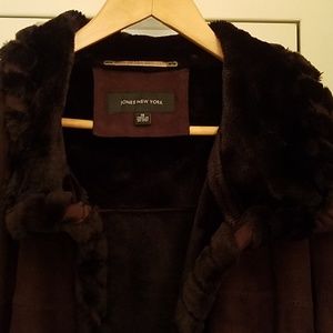 Brown suede like coat